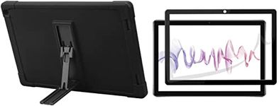 Onn 10.4 inch / 10.4'' Tablet Pro Case and Screen Protector, Tempered Glass [ Touch Sensitive ] Cover Case with Screen Protector for Onn 10.4 inch / 10.4'' Tablet Pro (2023 Model) (Black + Glass)