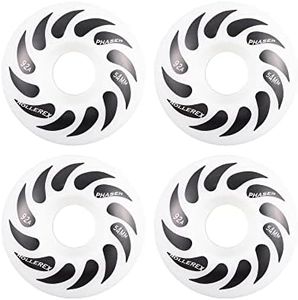 Rollerex Phaser 92A 54mm Skateboard Wheels (Prime White, 54mm)