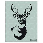 Stencil1 Antlered Deer Stencil, 8.5 x 11"