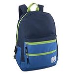 Trail maker Multi Pocket Multicolor Backpack with Adjustable Padded Straps, Navy, M, Laptop