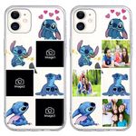 nurkorki Personalization Multiple Pictures Customized Phone Case for iPhone 6 Case 4.7",Photo Custom Cute Cartoon Anime Case Soft TPU Cover for Family Friend Couple for iPhone 6 Clear