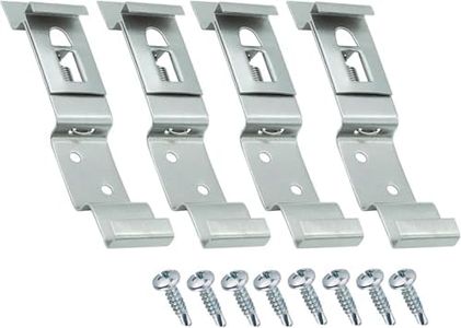 Autodomy Pack 4 Unidades Soporte Matricula Remolque - Portamatriculas Remolque Universal de Acero Inoxidable + Tornillos - Portamatriculas Coche, Remolque, Camión - Enganche Sujeta Matricula
