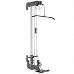 Synergee LAT Pull Down and LAT Row Cable Machine with Flip-Up Footplate, High and Low Pulley Station for 1” and 2” Plates. Home Gym Exercise Weight Machine.