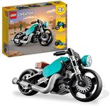 LEGO Creator Vintage Motorcycle 31135 Building Toy Set; Includes Street Bike and Dragster Models for Ages 8+ (128 Pieces)