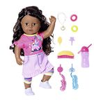 BABY born Big Sister Doll 43cm - 6 Lifelike Functions, Curly Hair - Easy for Small Hands, Creative Play Promotes Empathy & Social Skills, For Toddlers 4 Years & Up - Includes Outfit & 10 Accessories