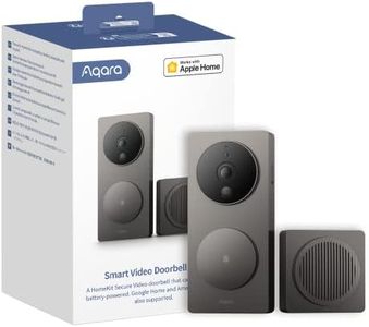 Aqara Video Doorbell G4 (Chime Included), 1080p FHD HomeKit Secure Video Doorbell Camera, Local Face Recognition and Automations, Wireless or Wired, Supports Apple Home, Alexa, Google, IFTTT, Gray