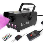 Fog Machine, Smoke Machine Fog with Lights Wireless Remote Control 13 Colorful LED Light Effects for Halloween Christmas Holidays Parties Weddings