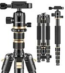 Adofys Professional special quality Aluminium alloy 65 inches/165 Centimeters Camera Travel Tripod Monopod with 360 Degree Ball Head,1/4 inch Quick Shoe Plate and Bag for DSLR up to 10 kilograms