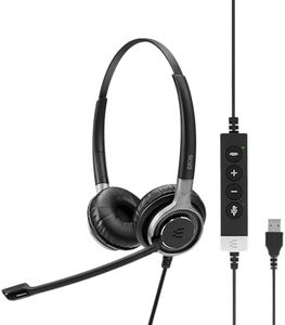 Sennheiser SC 660 ANC USB (508311) - Double-Sided (Binaural) Business Headset | for Skype for Business | with HD Sound, Active Noise Cancellation Microphone, & USB Connector (Black)