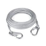 HASTHIP® 10m Clothes Line Outdoors - Portable Travel Clothesline Heavy Duty Rope with Metal Carabiner Laundry Line Outdoor Wire Ropes for Camping, RV, Backyard