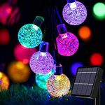 Useber Solar Lights Outdoor Garden, 24Ft 50LED Garden Solar Lights Waterproof Crystal Globe Fairy Lights Outdoor Christmas Lights for Garden, Gazebo,Camping,Party, Christmas Decorations(Colorful)