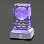 YANFEYHA 3D Moon Crystal Multicoloured Night Light, I Love You Decorative Lamp, Perfect Valentine's Day Gift Ideas for My Girlfriend, Wife, Mum, Christmas Day, Anniversary, Birthday Gifts for Her