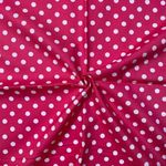 Fashion Track Polka Dot 100% Cotton - 44" inches / 111 cm Wide by 1 Yard Length Poplin Fabric - Crafts Quilting Fabric Material for DIY, Sewing, Home Décor, Dresses (Pink, 1 Metre (Precut))