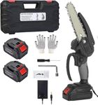 Cordless Chainsaw Procut One Hand Lightweight Portable Battery Operated 6inch Mini Chain Saw for Pruning Tree Branch Wood Cuttings With 2 Pc Li-ion Chargable Batteries with Charger