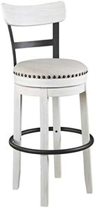 Signature Design by Ashley Valebeck 30" Modern Swivel Pub Height Barstool, Whitewash