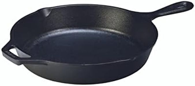 Lodge L10SK3 12 Inch Cast Iron Skillet with Helper Handle, Black