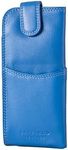 Real Leather Glasses Case in blue g