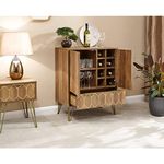 GFW Wine Cabinet, Engineered Wood, Gold, 39 x 66 x 82 cm