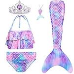 5Pcs Girls Swimsuit Mermaid Tails f