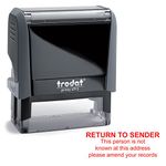 Return to Sender (Junk Mail) Rubber Stamp - Trodat 4913 RED Ink