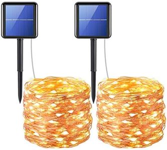 AMIR Solar Powered String Lights, 200 LED Copper Wire Lights, 72ft 8 Modes Starry Lights, Waterproof IP65 Fairy Christmas Decorative Lights for Outdoor, Wedding, Homes, Party, Halloween (Warm White)