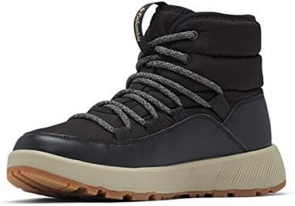 Columbia SLOPESIDE VILLAGE OMNI-HEAT MID WATERPROOF Waterproof Women's Snow Boots, Black x Silver Sage, 5 UK