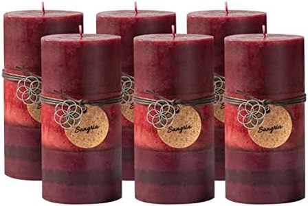 Royal Imports 3" x 6" Pillar Candles for Christmas Holiday Décor, Wedding & Home Decoration, Unscented, Dripless & Smokeless, Set of 6, Red Ombre Wax