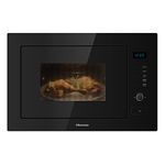 Hisense HB25MOBX7GUK Integrated 25 Litre Microwave With Grill - Black, 38.8 x 59.5 x 38.8 cm (L x W x H) , 900W [Energy Class B]