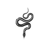 SIMPLY INKED Snake Temporary Tattoo, Designer Tattoo for Girls Boys Men Women waterproof Sticker Size: 2.5 X 4 inch 1pc. l Black l 2g