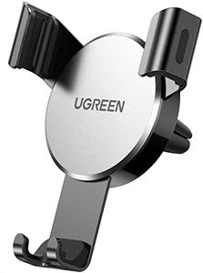 UGREEN Car Phone Holder Air Vent, Gravity Phone Mount Cradle Reliable Stable Hands-Free Car Vent Phone Holder Compatible with iPhone 14 Pro Max/13/12/11, Galaxy S22/S21 Ultra/S20 FE, Pixel 6(Silver)