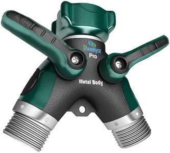 2wayz All Metal Body Hose Splitter. Newly Upgraded (2017): 100% Secured, Bolted & Threaded. Easy Grip, Smooth Long Handles Garden Hose y Valve.
