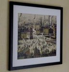 Stateoftheart-uk COLLECTION OF L S Lowry Prints on Textured Art Paper - 20 x 16inch Black Frame With White Mount And Large - A LANCASHIRE TOWN - Image