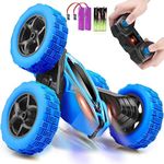 ORRENTE Remote Control Car, RC Cars 2.4GHz Fast Stunt RC Car, 4WD Double Sided 360° Rotating RC Trucks with Headlights, Off Road RC Crawler Toy Cars for Kids Boys Girls (Blue)