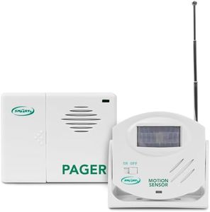 Smart Caregiver Wireless Motion Sensor Alarm System with Pager for Fall and Wandering Prevention | Mountable Motion Detector Alarm Alerts Medical Caregiver with Up to 300' Range | Bed or Door Movement