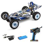 GoolRC Wltoys 124017 V2 RC Car, 1:12 Scale 2.4GHz Remote Control Car, 4WD 75Km/H High Speed Racing Car, Off-Road Buggy Drift Car Rtr With Brushless Motor And Metal Chassis For Adults, Blue
