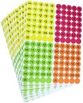 Garage Sale Price Stickers Pack of 4060 3/4" Round Bright Colors Label Stickers (with Price)