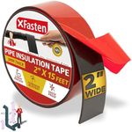 XFasten Foam Pipe Insulation Tape 2 Inch x 15 Feet Heavy-Duty AC Line Insulation Outdoor Pipe Wrap Tape AC Pipe Insulation Outdoor Pipe Insulation Wrap Tape HVAC Line Insulation Pipe Wrap Around Tape