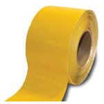 ifloortape Yellow Reflective Foil Pavement Marking Tape Conforms to Asphalt Concrete Surface 4 Inch x 108 Foot Roll