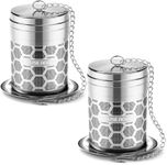 House Again 2 Pack Large Tea Infusers, Extra Fine Mesh Tea Strainers for Loose Tea, Slim Lid & 304 Stainless Steel, Filter Bags Diffusers, Loose Leaf Tea Steeper for Brew Tea Spices & Seasonings