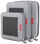 LeanTravel Compression Packing Cubes Luggage Organizers (3) Set Grey