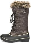 DREAM PAIRS Women's DP-Avalanche Brown Faux Fur Lined Mid Calf Winter Snow Boots Size 10 M US