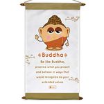 Indigifts Diwali Gifts for Family/Office Colleagues/Friends - Be Like Buddha Printed Scroll Card 17x9.5 Inches - India Souvenir Gifts, Religious Diwali Gift Items, Buddha Poster With Frame