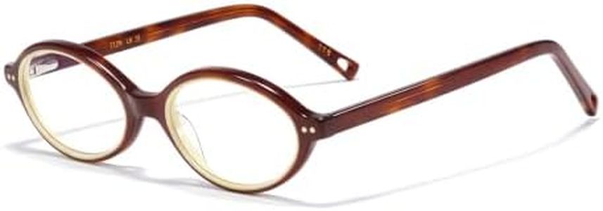 TIJN Olisa Blue Light Blocking Glasses for Women Men,Retro Oval Frame Bluelight Eyeglasses for Gaming Computer Screen Use