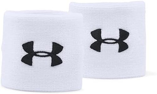 Under Armour Men's 3" Performance Wristbands, White/Black, One Size