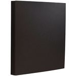 JAM PAPER Extra Heavyweight 130lb Cardstock - 215.9 x 279.4 mm (8 1/2" x 11") Letter Coverstock - Smooth Black - 25 Sheets/Pack