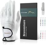 Braventure Women Golf Glove, Left Hand Soft Touch Sheepskin Comfortable Fit Golf Accessories