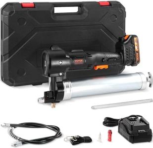 VEVOR Cordless Grease Gun, 20-Volt, 10,000 PSI, 39" Long Hose, Electric Grease Gun Kit Professional High Pressure Battery Powered Grease Gun with Carrying Case, Battery and Charger Included, Black