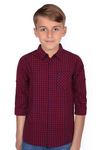 Allen Solly Kids Apparel Checkered Regular Shirt (ABSFESPFV56835_Red 13-14 Years)