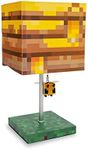 Minecraft Yellow Bee Nest Block Desk Lamp with 3D Bee Puller | Nightstand Table Lamp with LED Mood Light for Bedroom, Desk, Living Room, Playroom | Home Decor Kids Room Essentials | Video Game Gifts