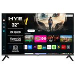 HYE TV - Smart TV, 32" Screen Size, 2K Resolution, QLED Technology, Apple AirPlay, Samsung Tizen OS & Gaming Hub, Versatile Connectivity, Black, Perfect For Streaming, Gaming & Entertainment